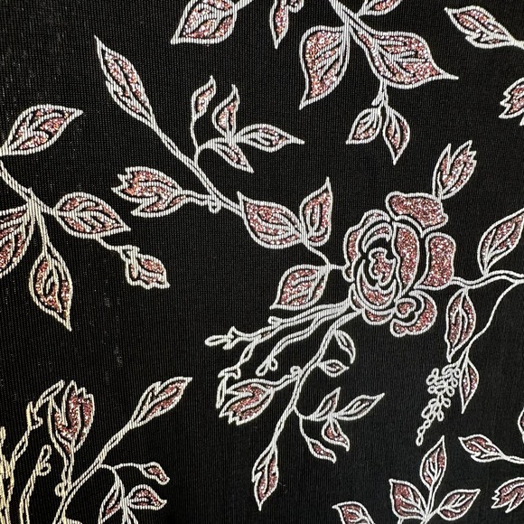 Vtg Ronnie Nicole Ouida Long Maxi Glitter Gown Black Stretch Sleeveless Dress 6 - Picture 4 of 7